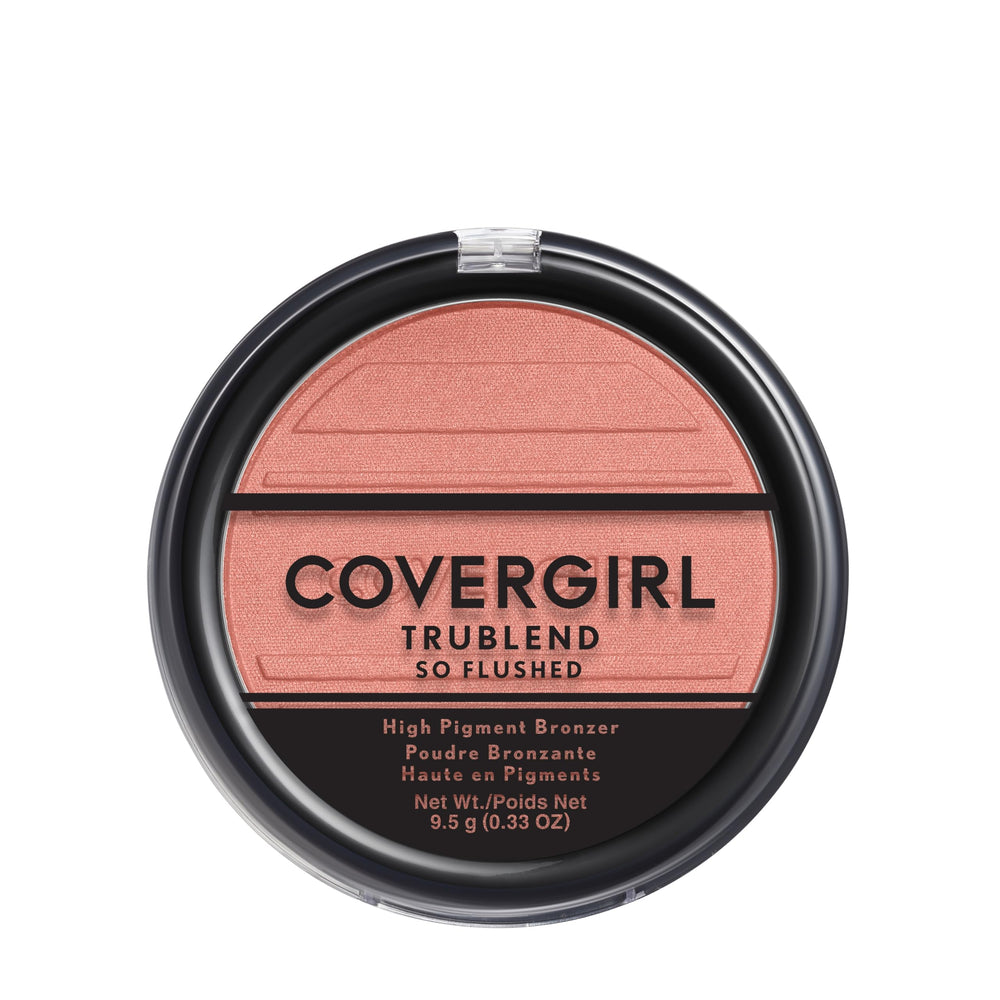 Rubor COVERGIRL Trublend So Flushed Coral Crush, aplicación cremosa para tono suave y fácil