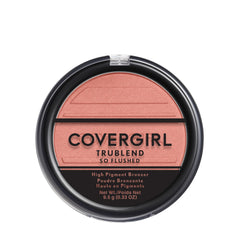 Rubor COVERGIRL Trublend So Flushed Coral Crush, aplicación cremosa para tono suave y fácil