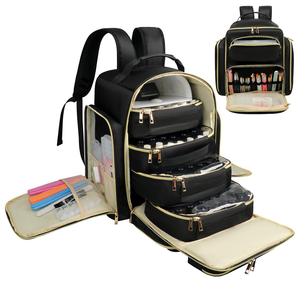 Covkev organizador mochila para esmaltes con capacidad para 140 botellas, ideal para viajes.