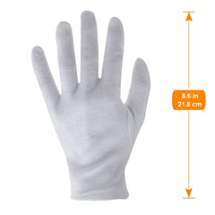Guantes COYAHO de algodón blancos lavables a máquina, reutilizables y duraderos.