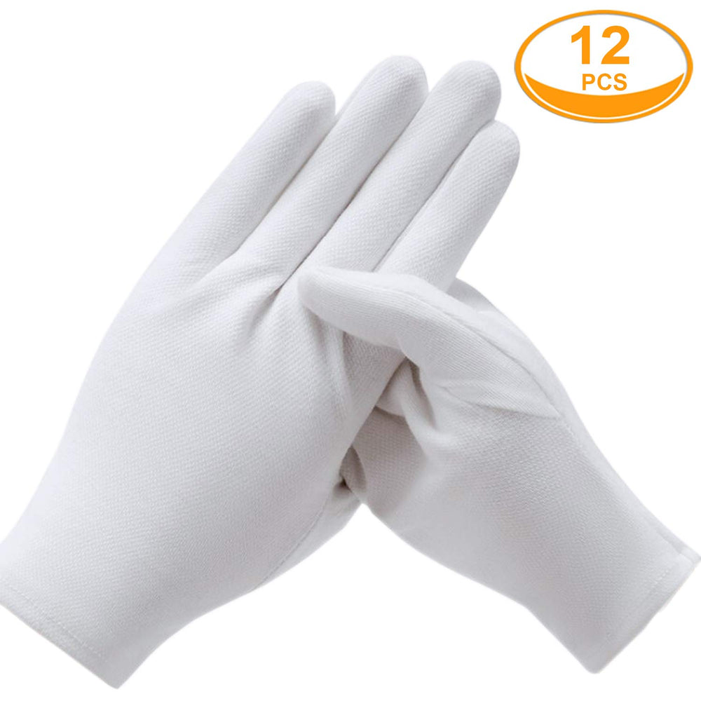 Guantes de algodón COYAHO para tareas del hogar, limpieza y manejo con manos protegidas.