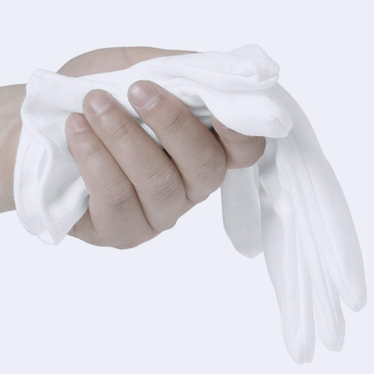 Guantes COYAHO para inspección de objetos, evitan huellas en joyas y monedas.