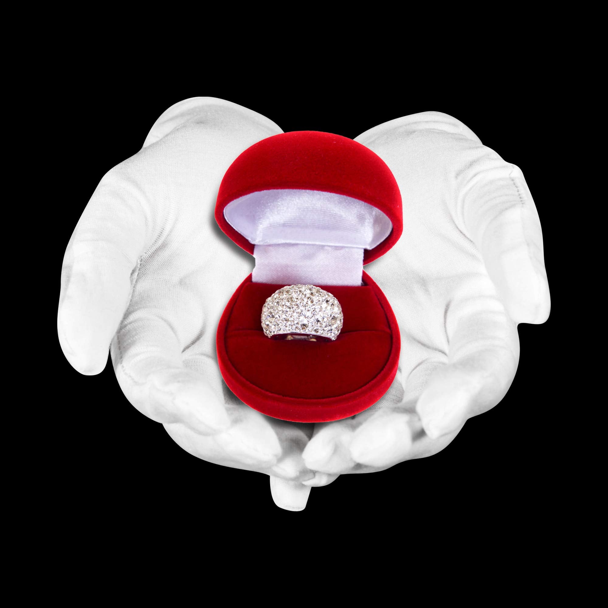 Conjunto COYAHO de seis pares de guantes de algodón blancos para uso versátil.