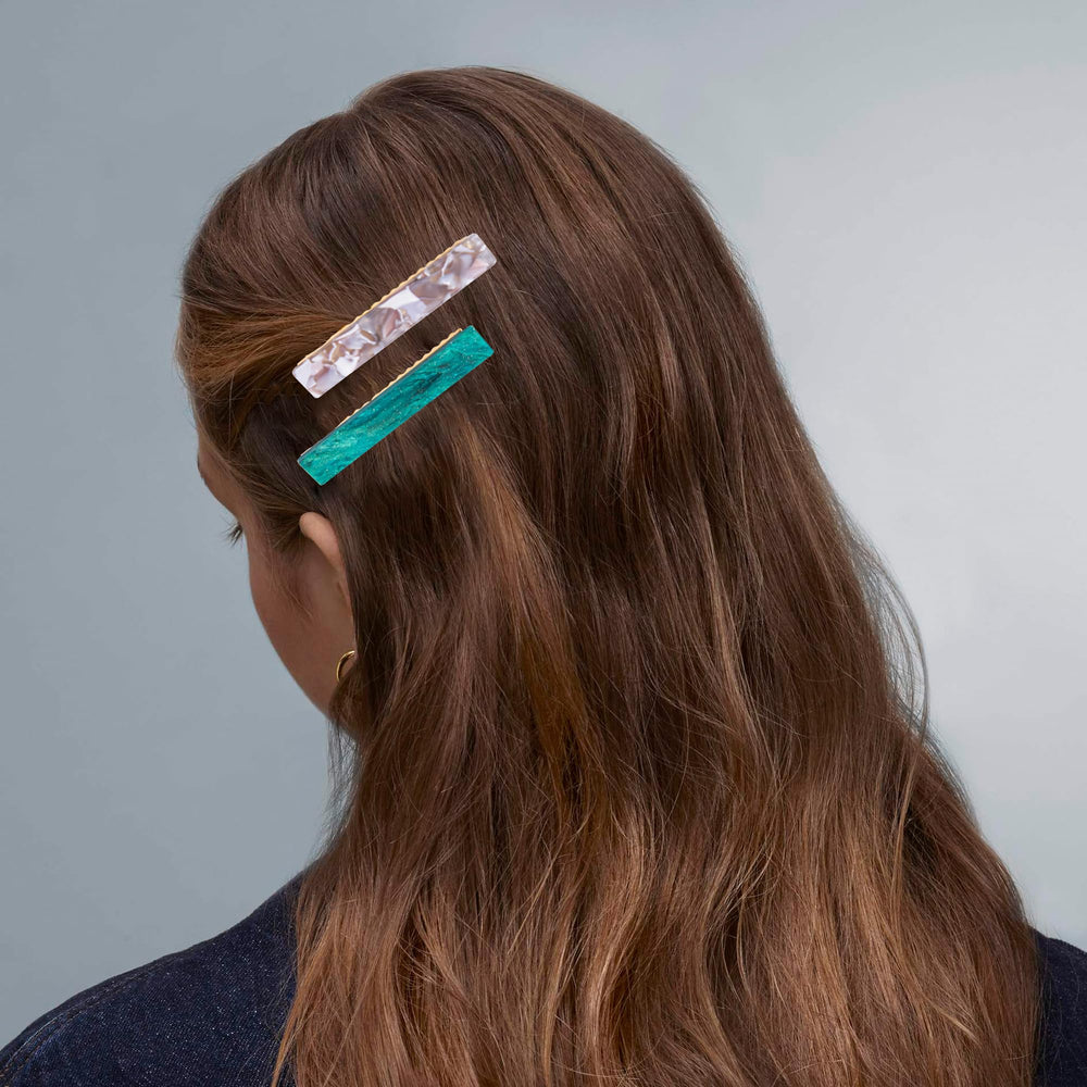 Cptots clip alligator resina acrílica, colección de colores para combinar estilos.
