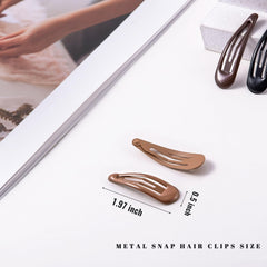 Cptots clip gota de agua beige, complemento elegante para cabello fino