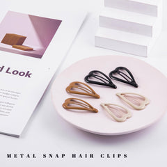 Clip corazón de metal beige brillante de Cptots, ideal para recogidos ligeros y look natural