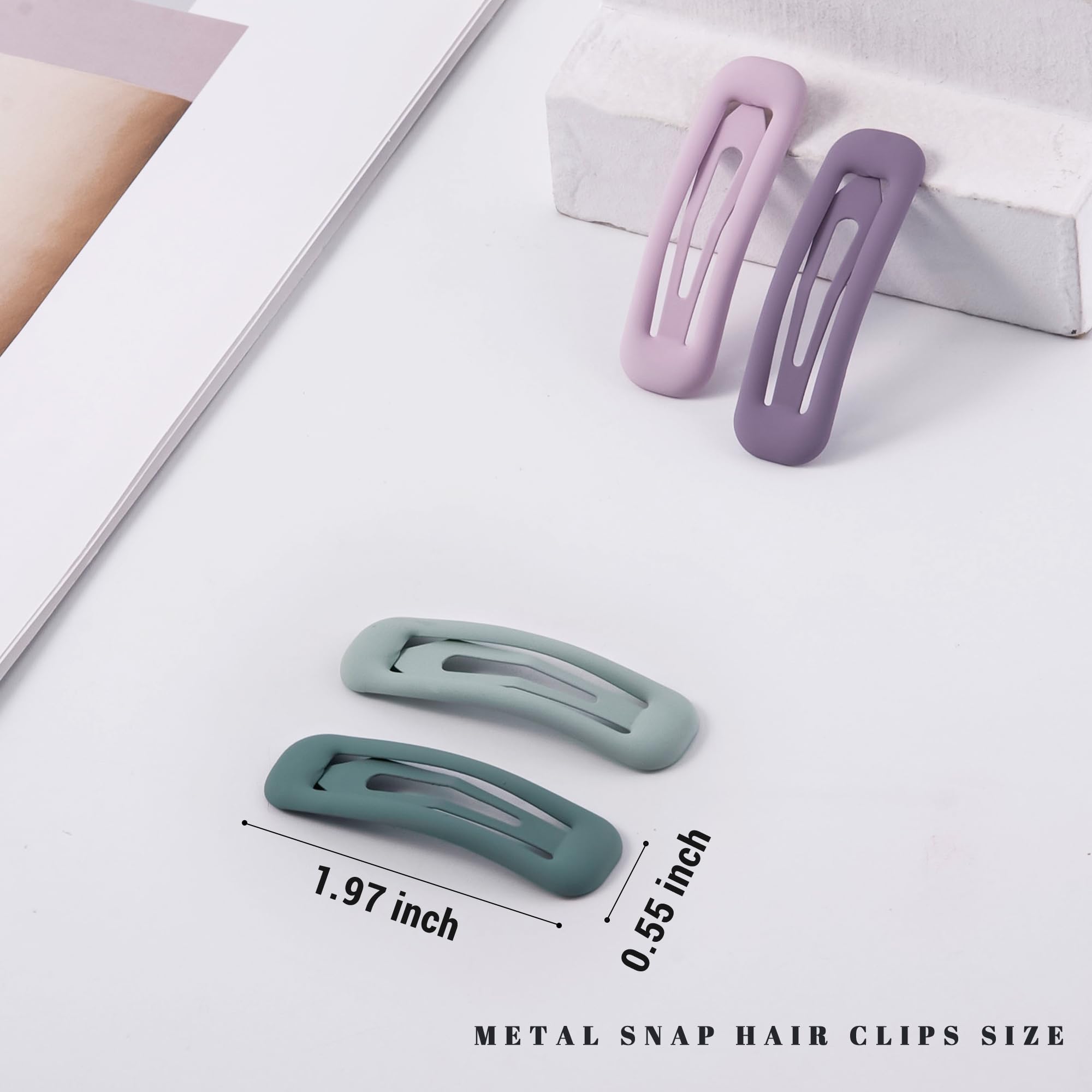 Pinza pelo rectangular mate de Cptots ideal para cabello fino sin resbalar