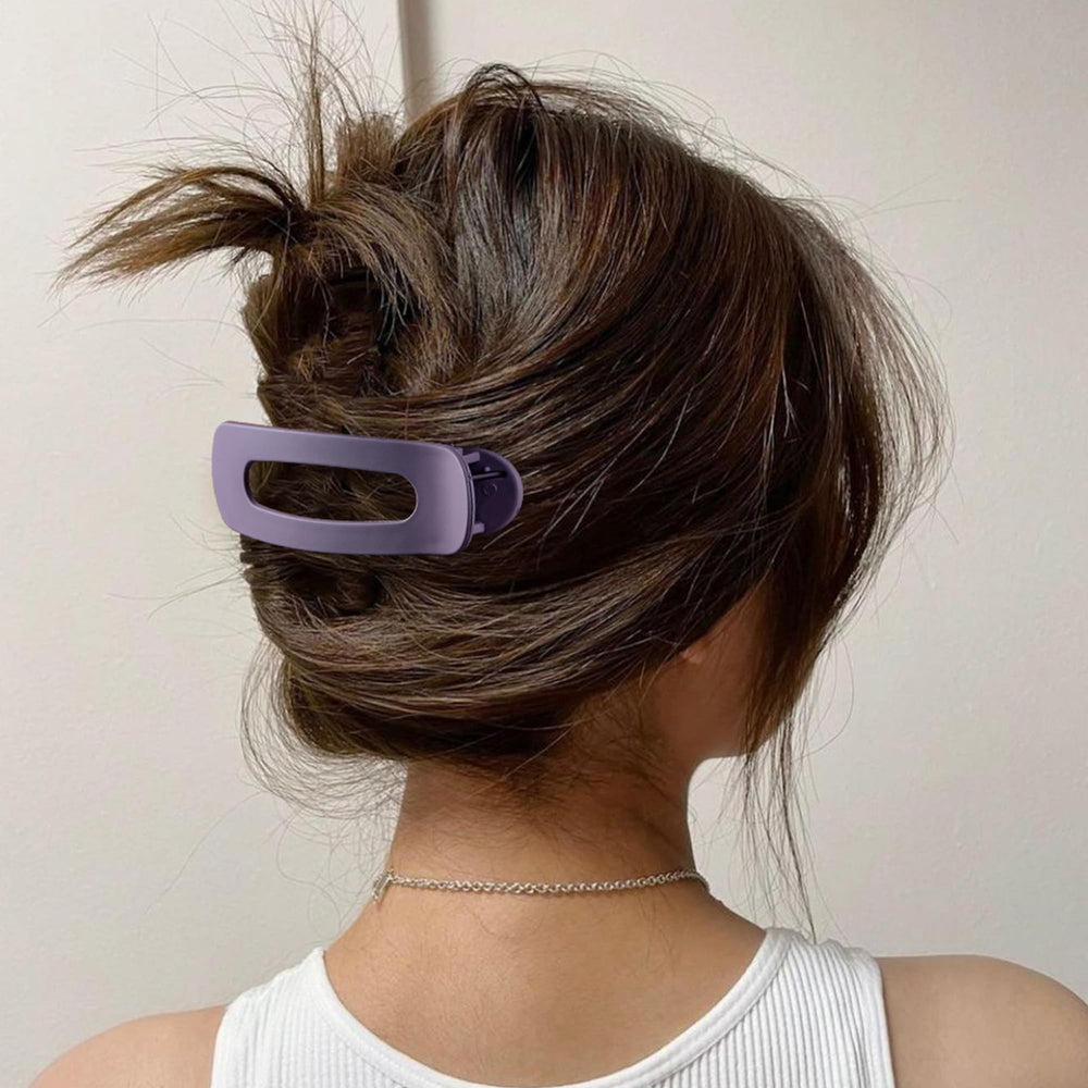 Cptots pinza plana francesa negra, uso cómodo para todo tipo de cabello
