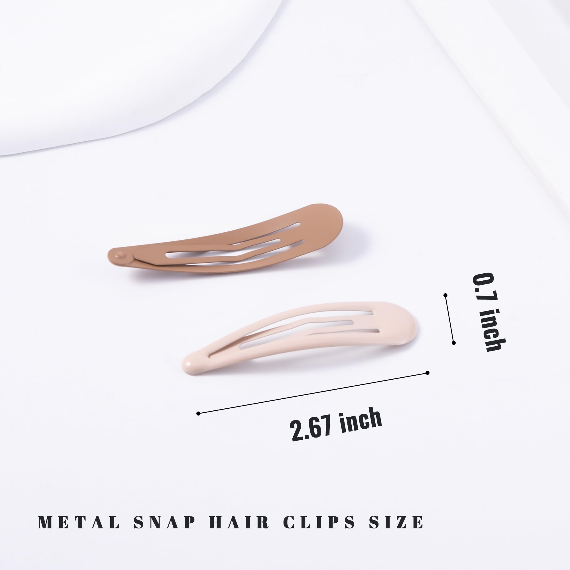 Pinzas Cptots de metal con gota de agua en marrón, estilo discreto para uso diario.