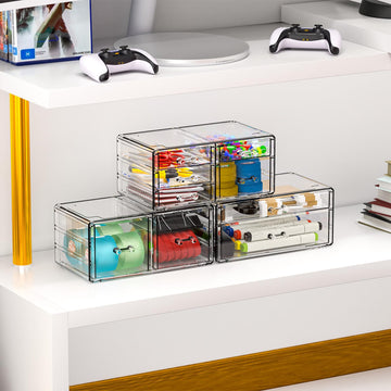 Cq acrylic almacenamiento de oficina y papelería en acrílico claro