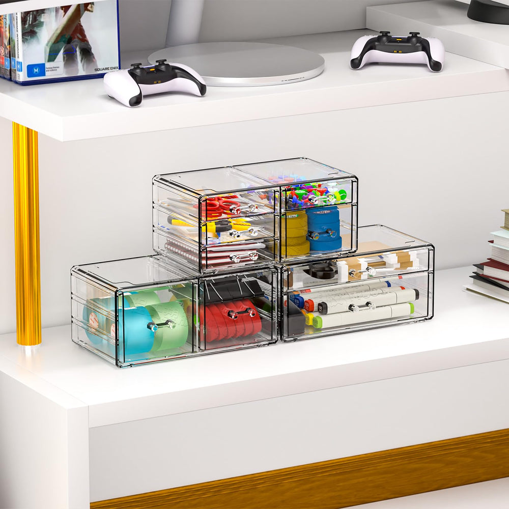 Cq acrylic almacenamiento de oficina y papelería en acrílico claro