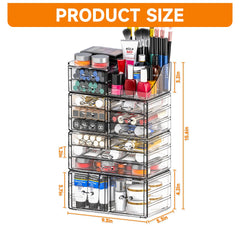 CQ Acrylic Organizador con 4 soportes independientes para productos al alcance.