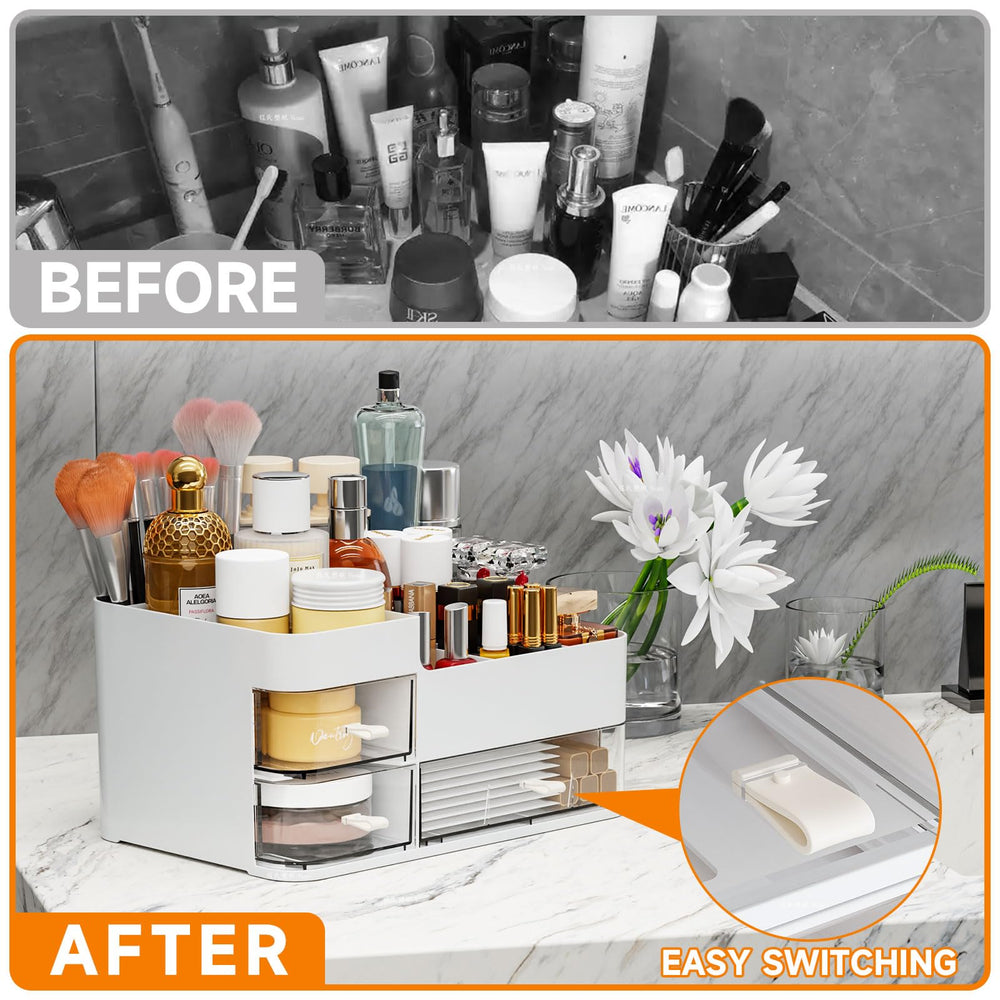 CQ Acrylic duradero y elegante, compatible con tocador y baño
