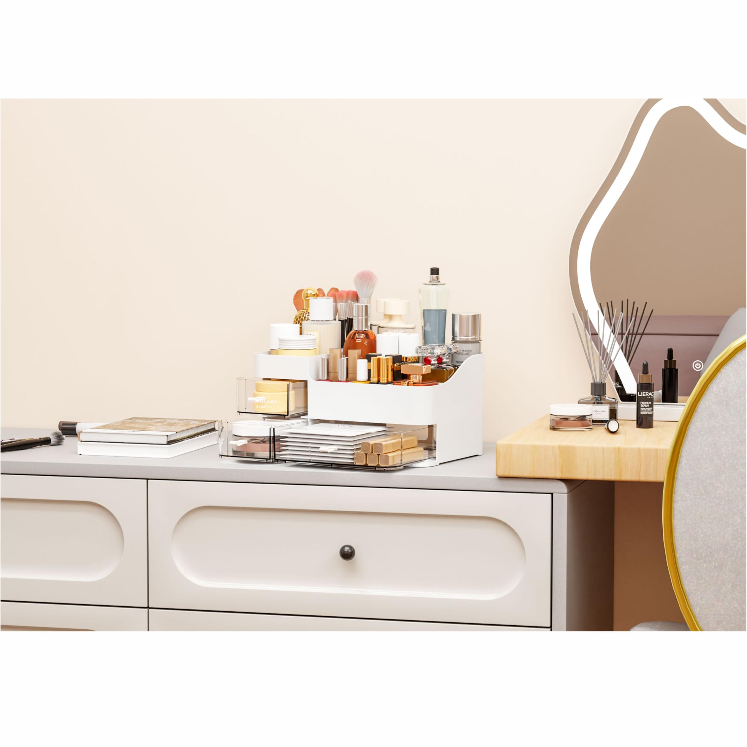 CQ Acrylic para almacenar paletas y brochas en espacios pequeños