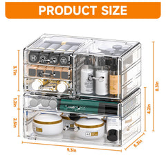 CQ Acrylic rangement coiffeuse tiroirs, organisation maquillage