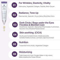 CQMONG crema ojos textura ligera sin grasa y absorción rápida.