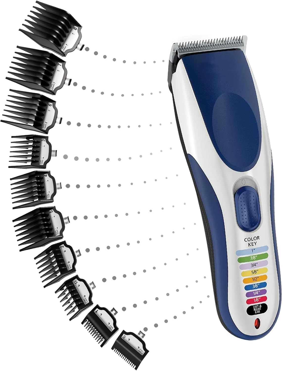 CR8GR8 guías Wahl, guía de corte 1-2, ajuste preciso para estilos cortos.