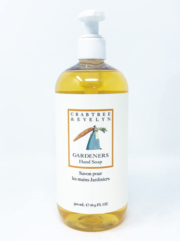 Crabtree &amp; Evelyn Jabón Jardineros frasco vertido: aroma herbal suave para limpieza suave.