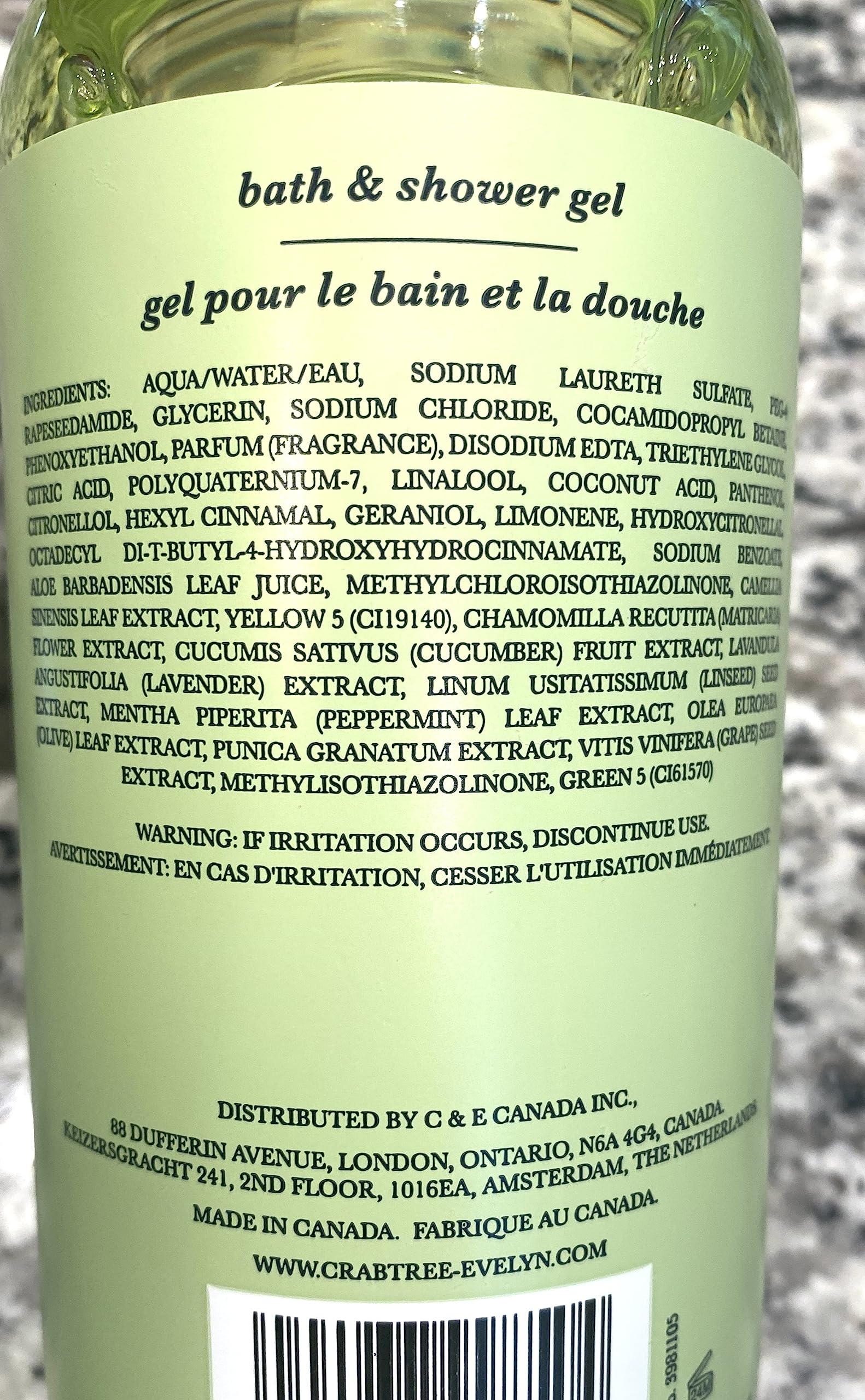Crabtree & Evelyn Lily: textura hidratante de gel que cuida la piel durante la ducha.
