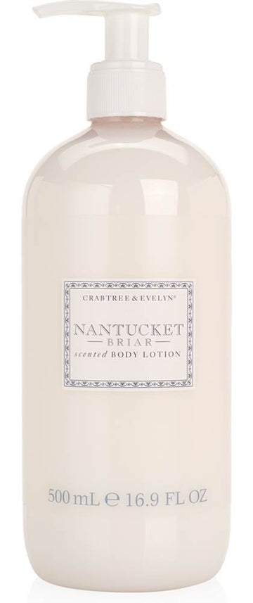 Crabtree & Evelyn Nantucket Briar loción en botella, perfuma la piel y humecta suavemente.