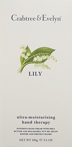 Crabtree & Evelyn crema de manos con lirio, textura sedosa para uso diario.
