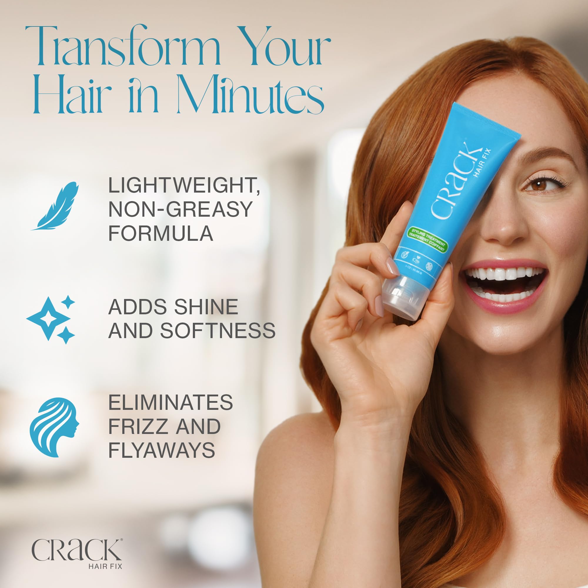 Crack Hair Fix: cabello con efecto anti-frizz duradero para días húmedos.