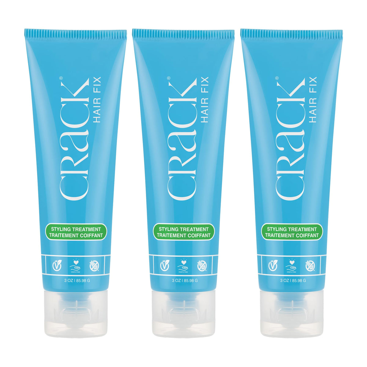Crack Hair Fix crema para peinado: suavidad y brillo sin enjuague.