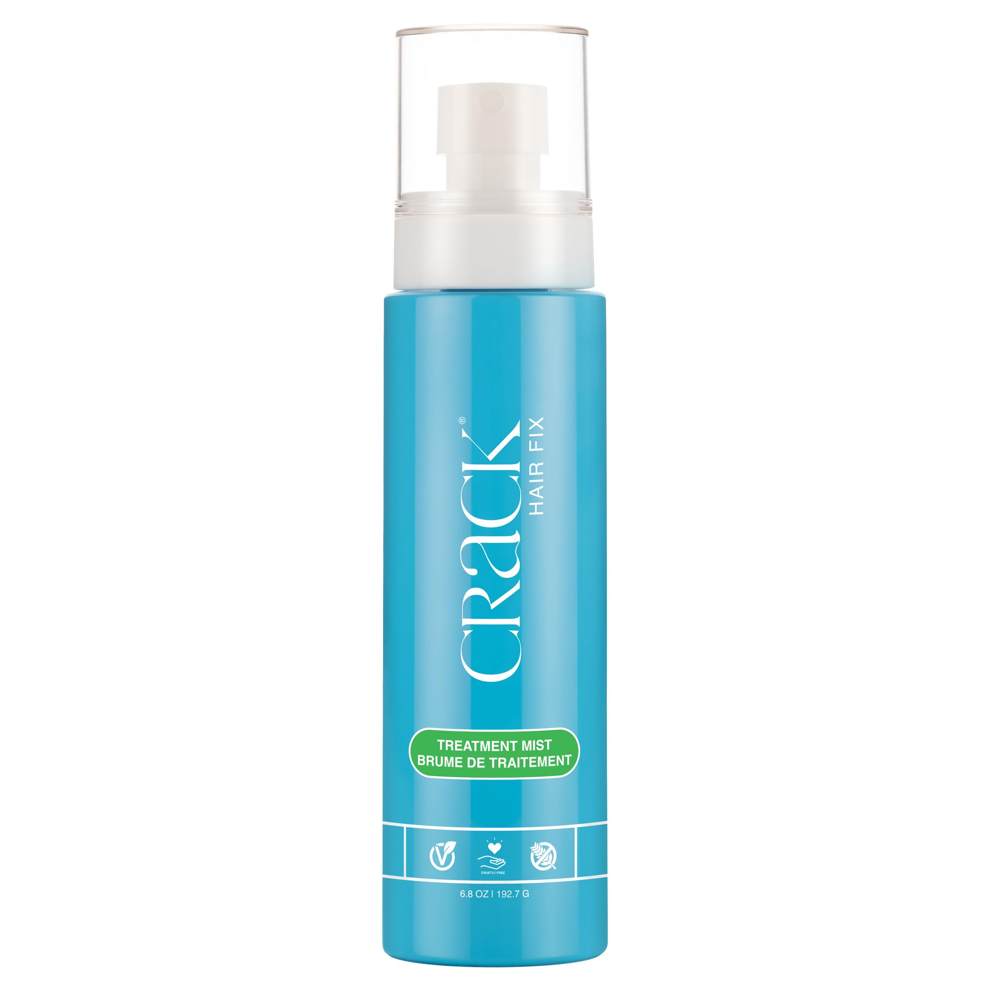 Crack Hair Fix Mist, botella-aplicación: hidrata profundamente y facilita peinado suave.