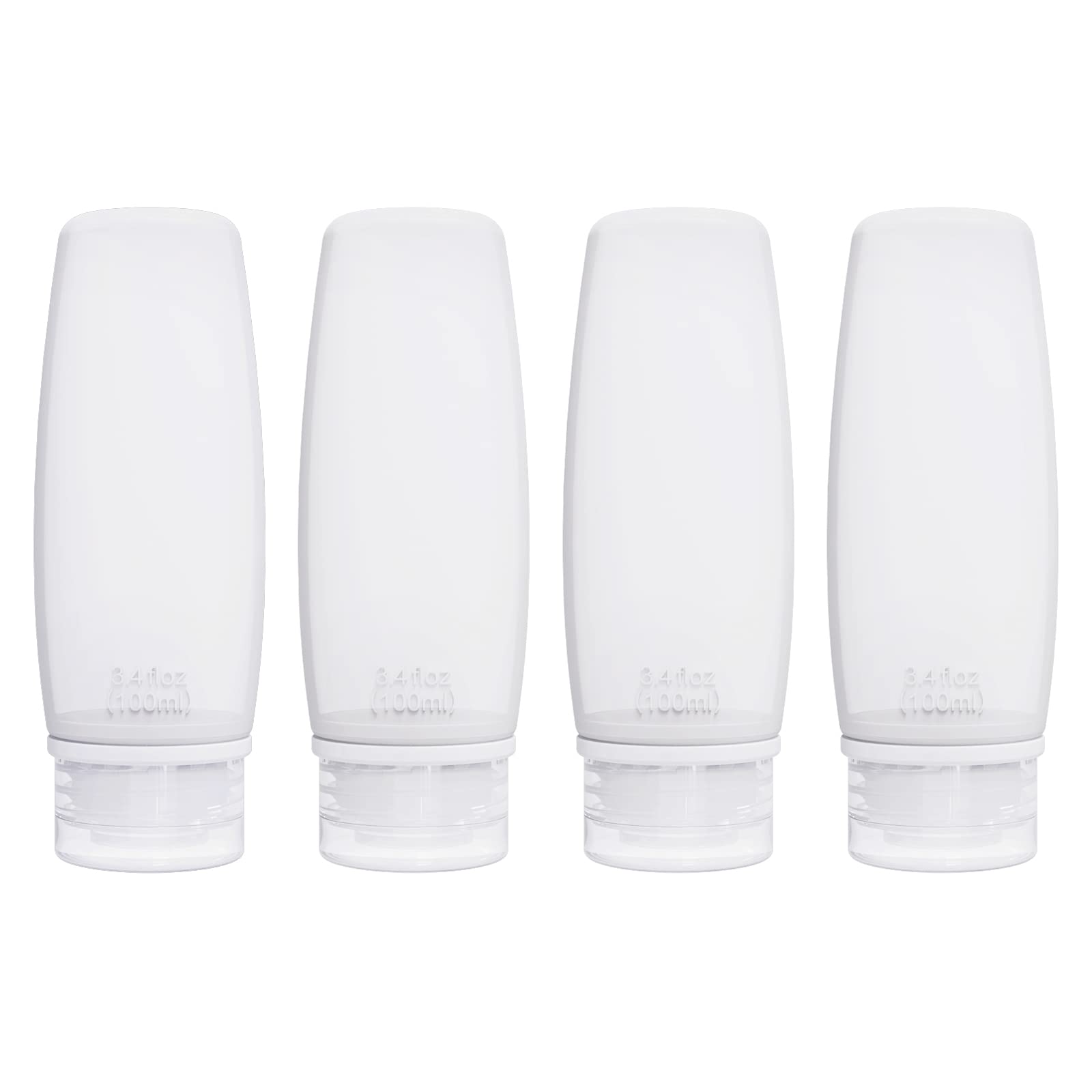 Botellas Craftend para viaje de silicona, 4 piezas fáciles de transportar.