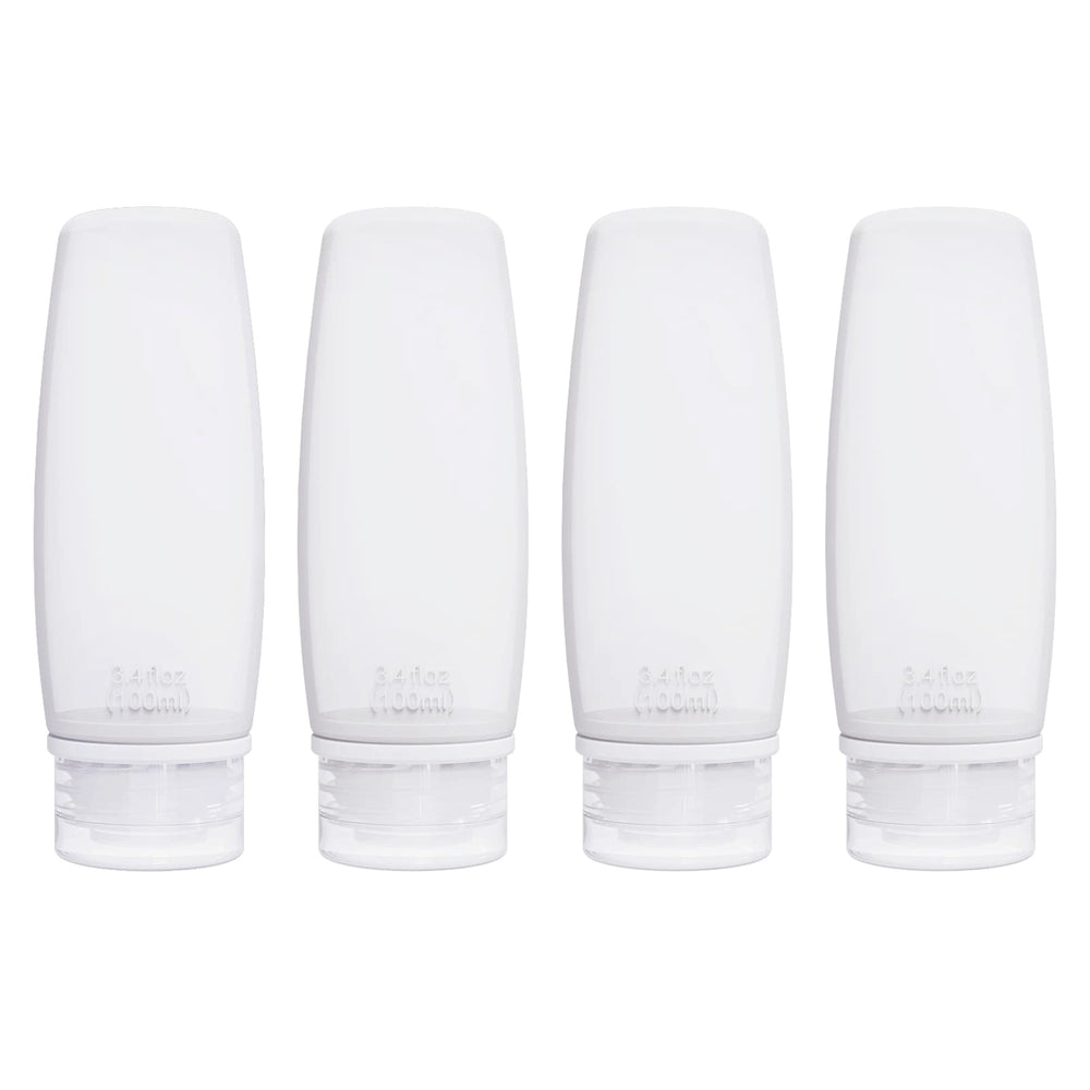 Botellas Craftend para viaje de silicona, 4 piezas fáciles de transportar.