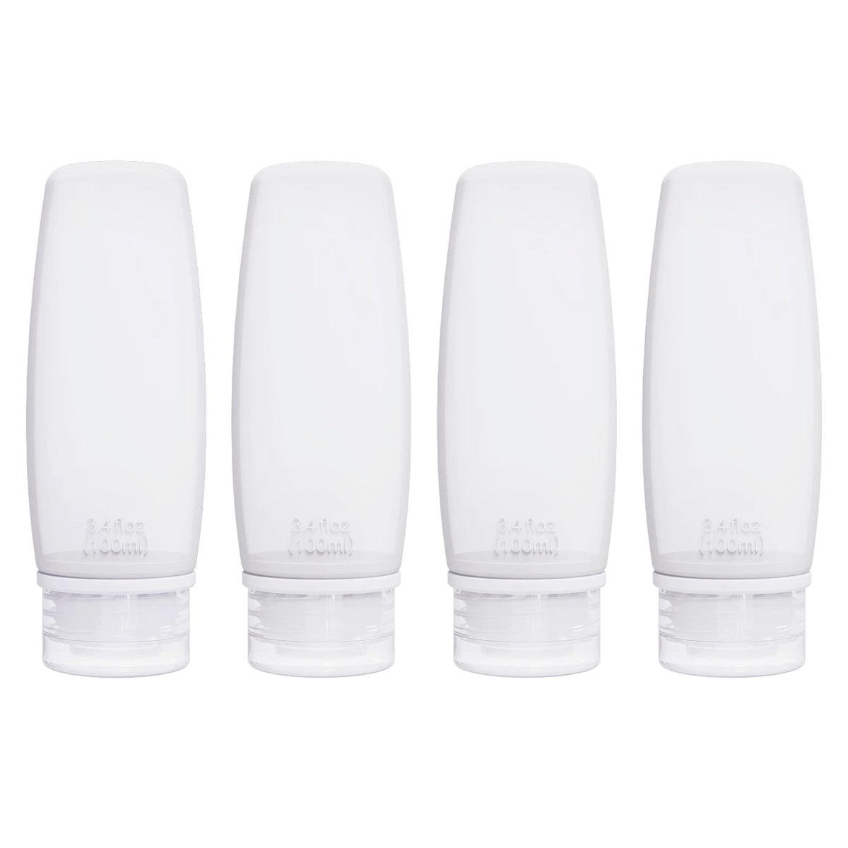 Botellas Craftend para viaje de silicona, 4 piezas fáciles de transportar.