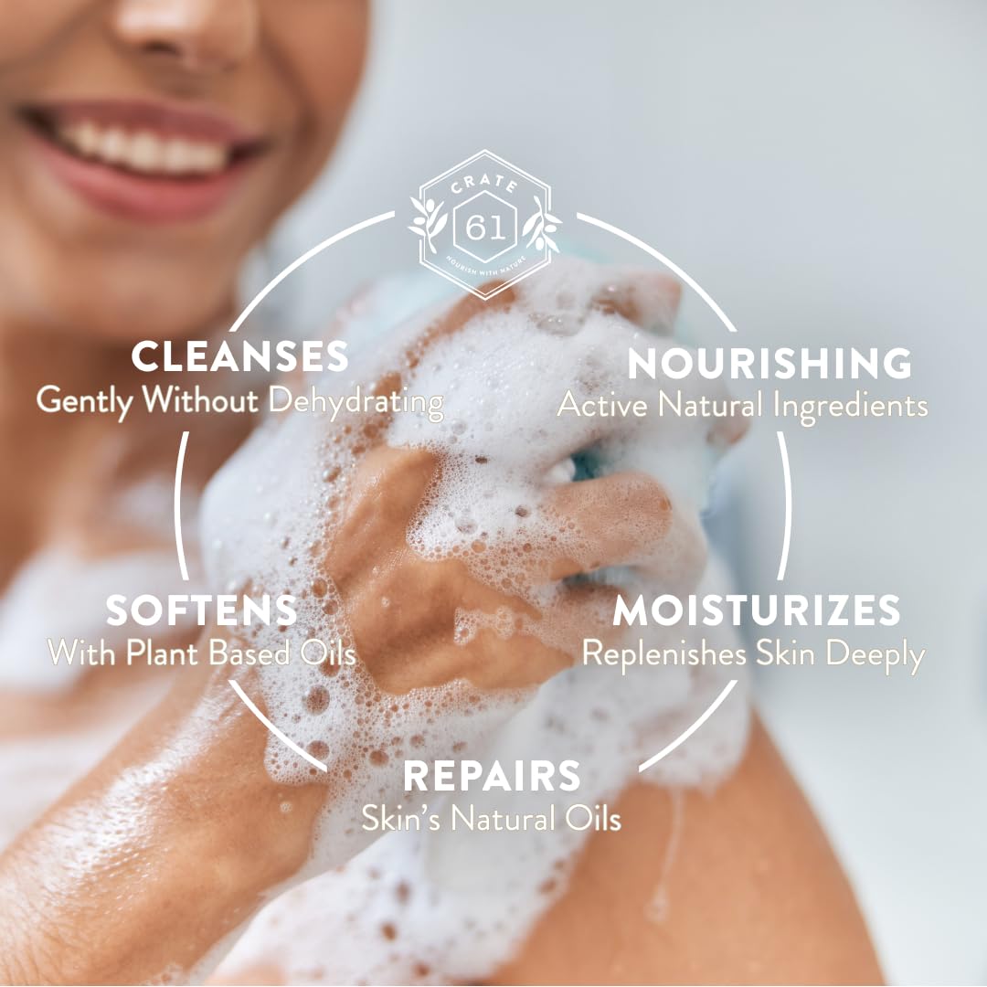 Crate 61 Organics barra Citrus textura Kaolin para exfoliación suave