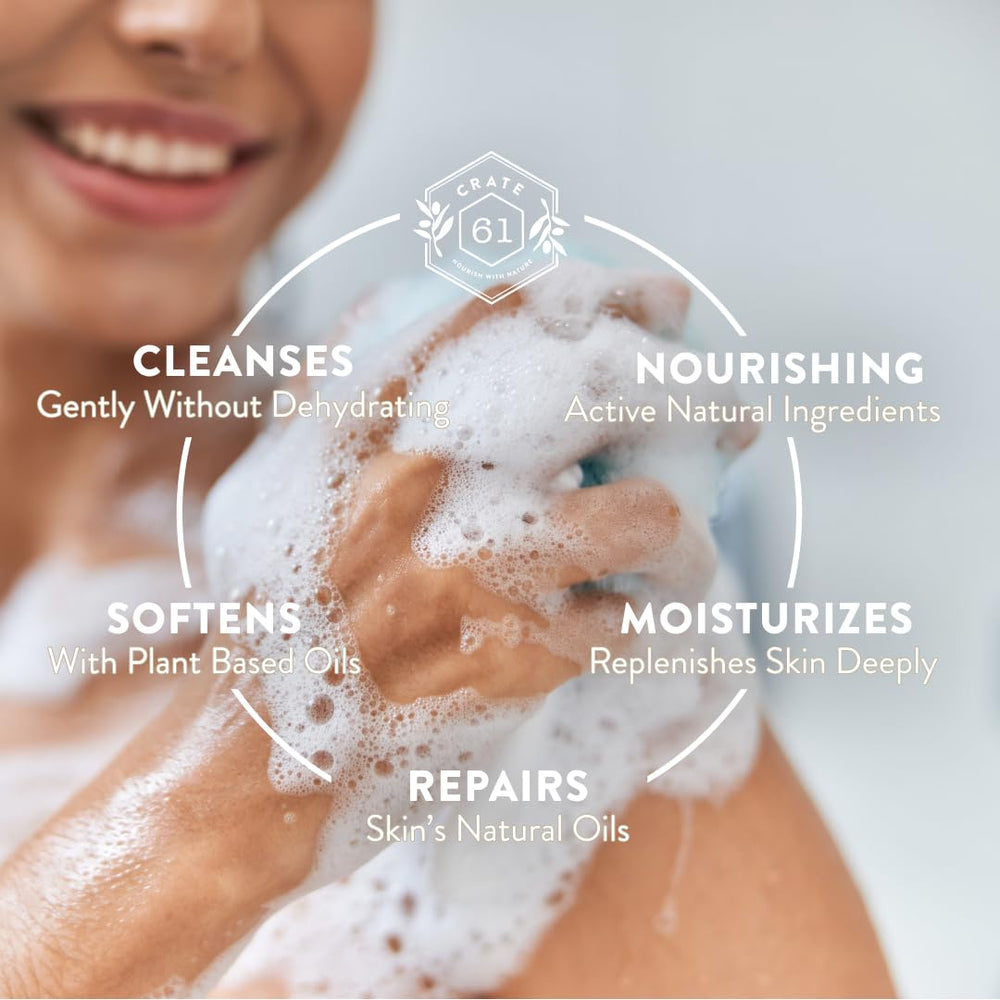 Crate 61 Organics barra Citrus textura Kaolin para exfoliación suave