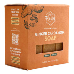 Crate 61 Organics barra jabón textura cremosa para rostro y cuerpo.