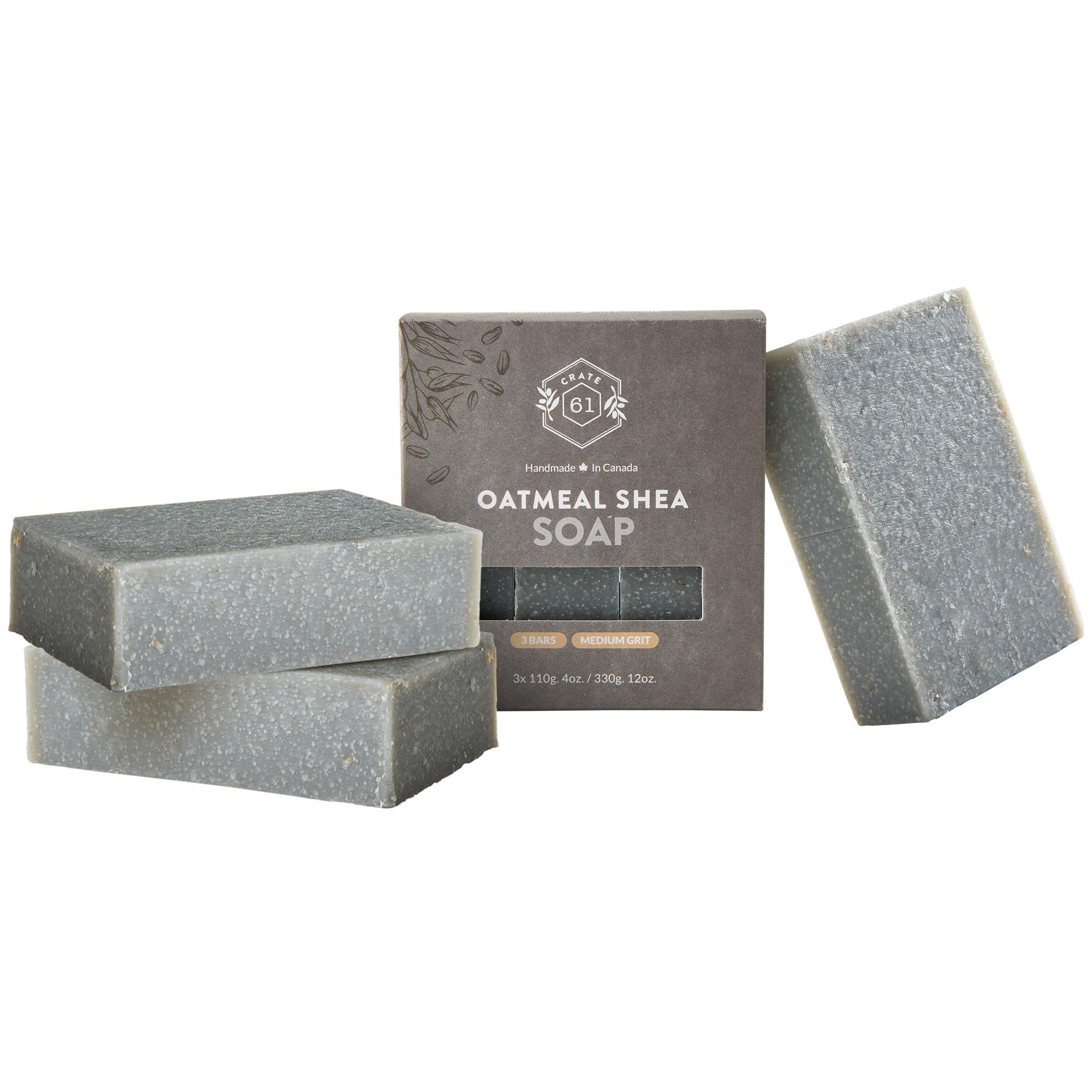 Crate 61 Organics jabón barra proceso frío, cuidado suave para piel.