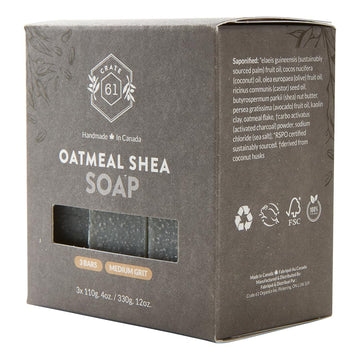 Crate 61 Organics con manteca de karité y aguacate para piel suave.