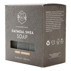 Crate 61 Organics con manteca de karité y aguacate para piel suave.
