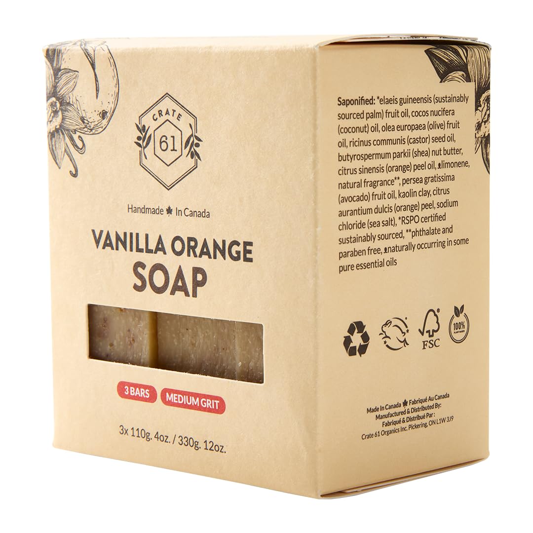 Crate 61 Organics proceso frío, jabón artesanal para rostro y cuerpo.
