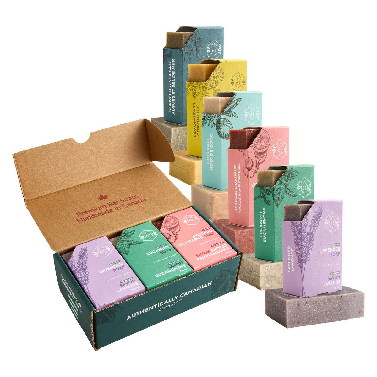 Crate 61 Organics barra-jabon-natural-aceites-esenciales: aroma puro para tu rutina diaria.