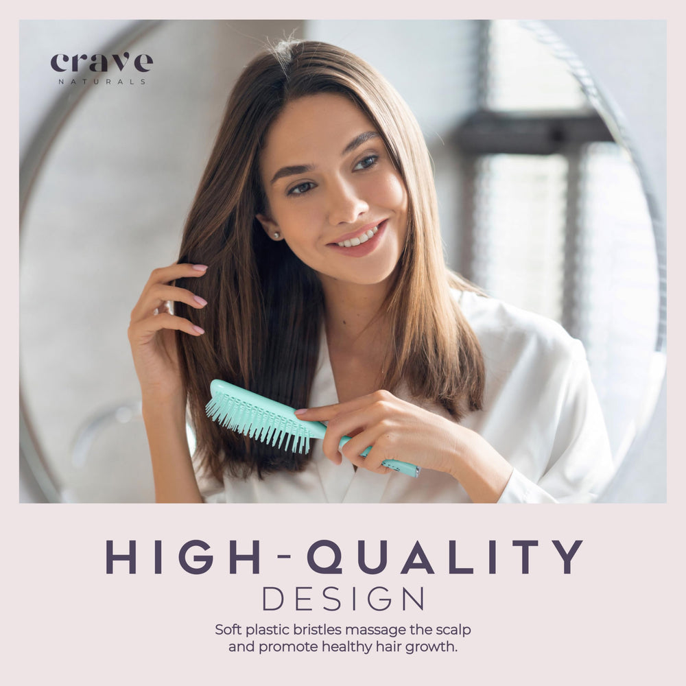 Cepillo Crave Naturals con cerdas suaves para desenredar sin dolor