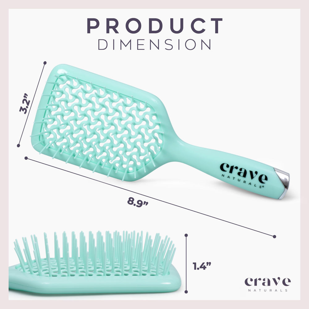 Crave Naturals cepillo con mango ergonómico para peinado cómodo