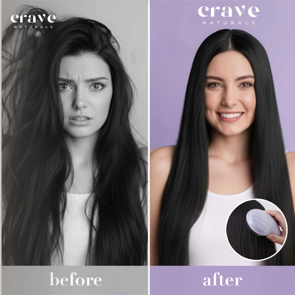 Crave Naturals cepillo desenredante masajea el cuero cabelludo con cada pasada