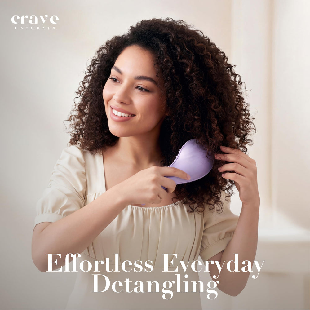 Crave Naturals cepillo desenredante para cabello rizado define rizos naturalmente