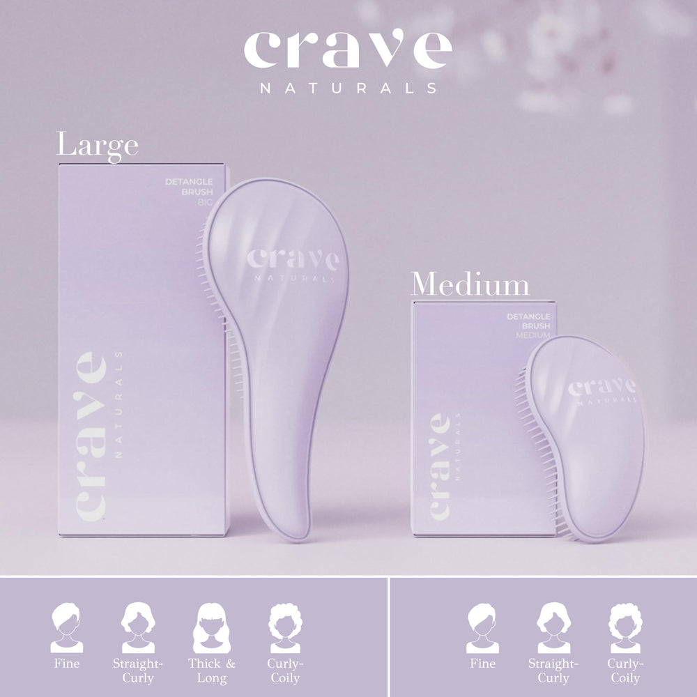 Crave Naturals cepillo desenredante uso diario compatible con todo tipo de pelo