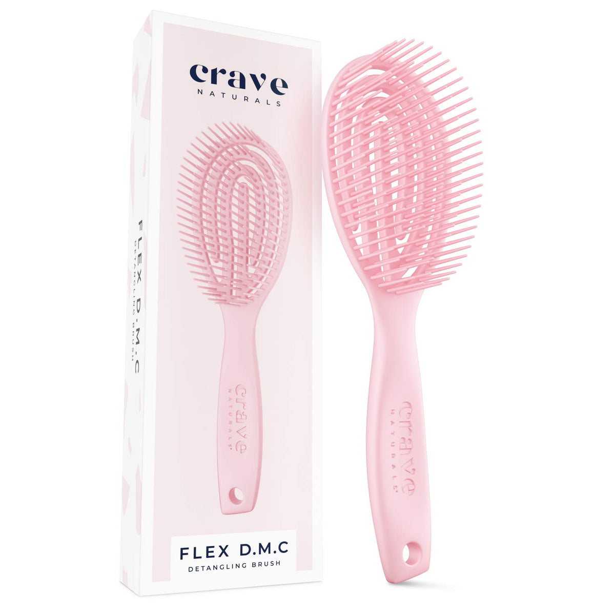 Crave Naturals FLEX DMC desenredando rizos con suavidad y eficiencia.