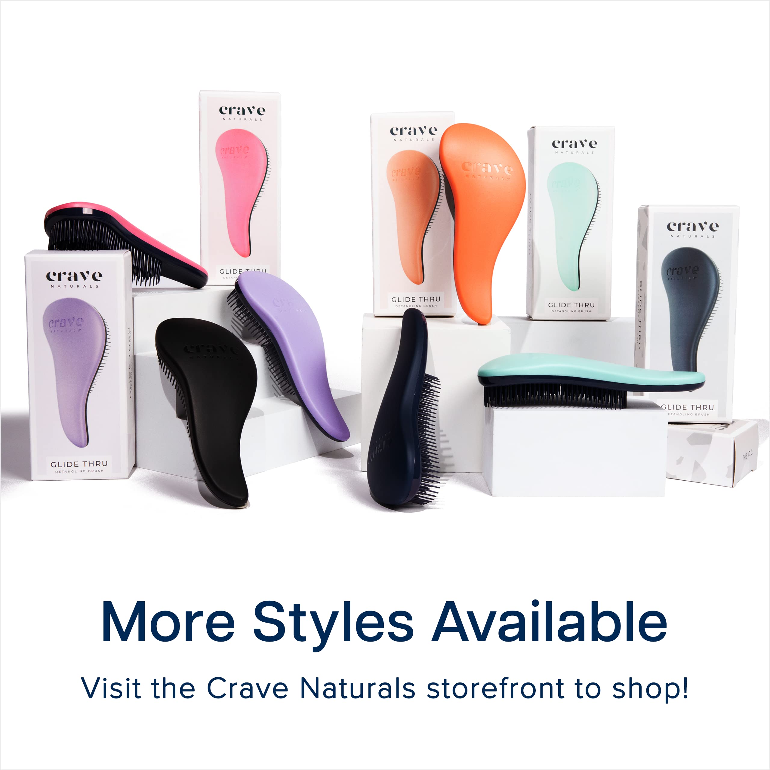 Crave Naturals Glide Thru: cepillo compacto para baño y viaje.