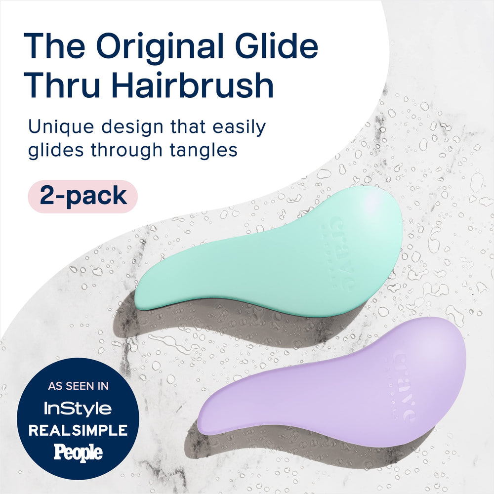 Crave Naturals Glide Thru: cepillo desenredante lateral con mango ergonómico para mayor comodidad.