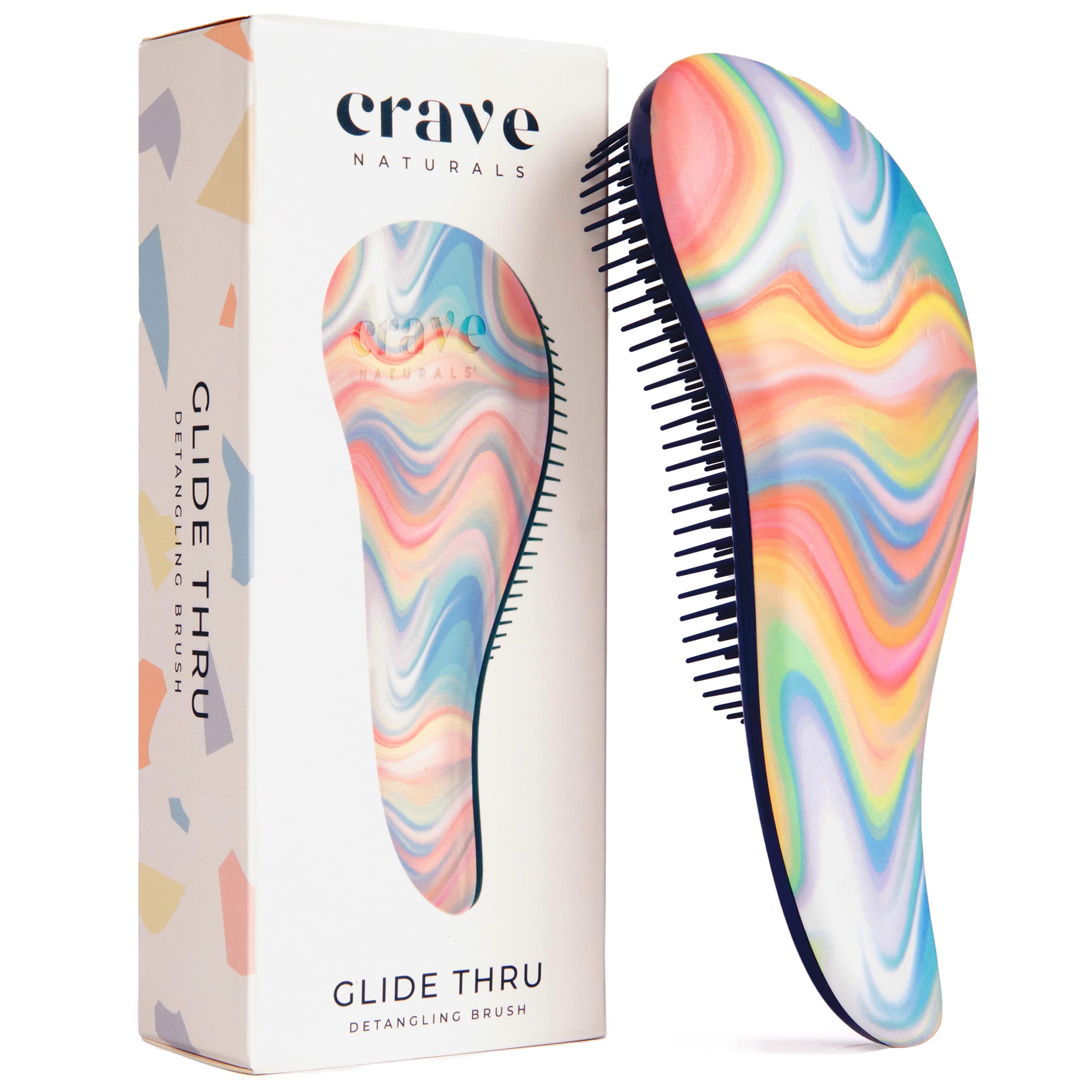Crave Naturals Glide Thru: cepillo desenredante en mano, uso ergonómico y suave