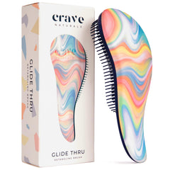 Crave Naturals Glide Thru: cepillo desenredante en mano, uso ergonómico y suave