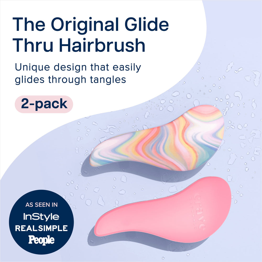 Crave Naturals Glide Thru par rosa, cerdas flexibles para evitar tirones